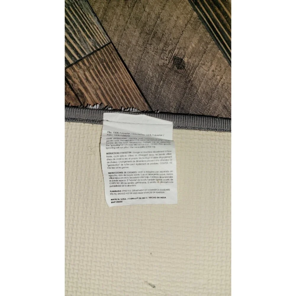 Bathroom Rug Mat Extra Soft Bath Rug Gray and White Striped Non Slip 32X20